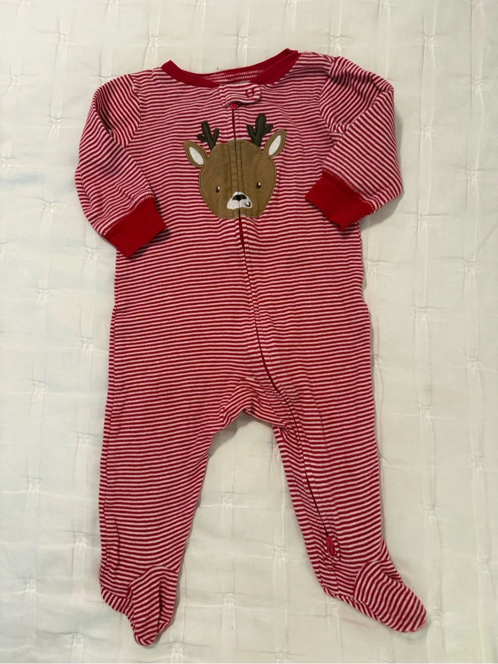 Carters Reindeer Footed Sleeper 9 months